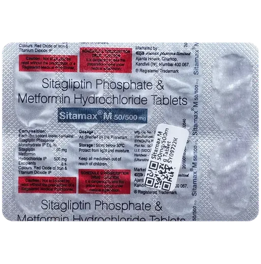sitamax m 50/500mg tablet 10's